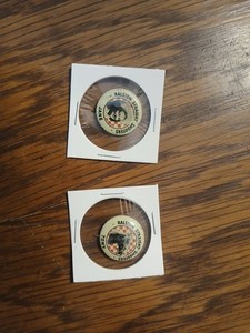 Lot of 2 Ralston Straight Shooters Pinback Buttons Jane and Tony