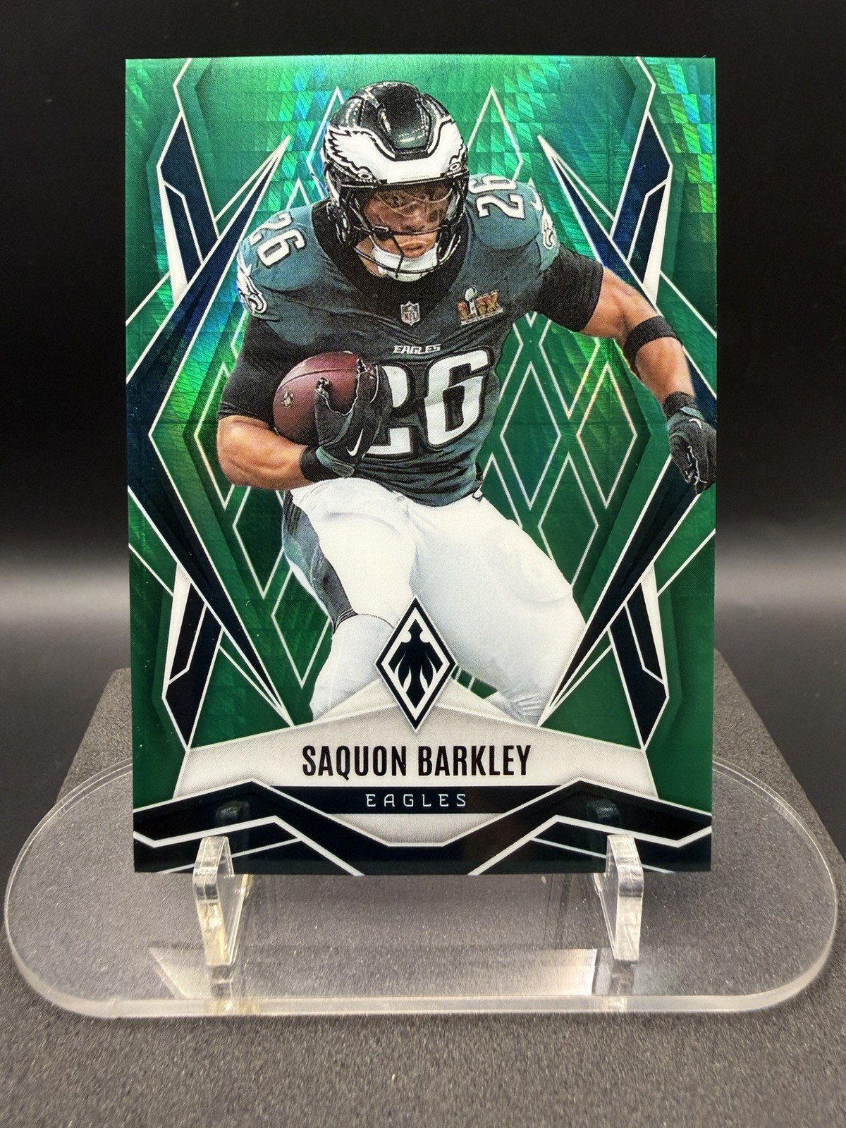 2025 Panini Phoenix Saquon Barkley #77 Green Hyper /149 Eagles