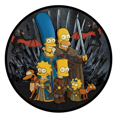 #ad Tuvalu Game of Simpsons Lannister Family 1 oz Color Art Coin 2021 w COA $135.00