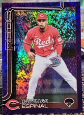 2025 Topps Update Series #US150 Santiago Espinal Purple Glitter Foil #/250 Reds