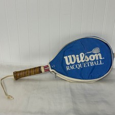 Wilson Racquetball Racket Red Good Vintage Aluminum Leather Grip Cover