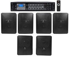JBL Restaurant/Bar/Cafe Kit 6-Zone Amp 4 Control 28-1 2 Control 25-1 Speakers