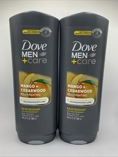 2 Pack Dove Men  Care Micro Moisture MANGO  CEDARWOOD Body  Face Wash-18oz