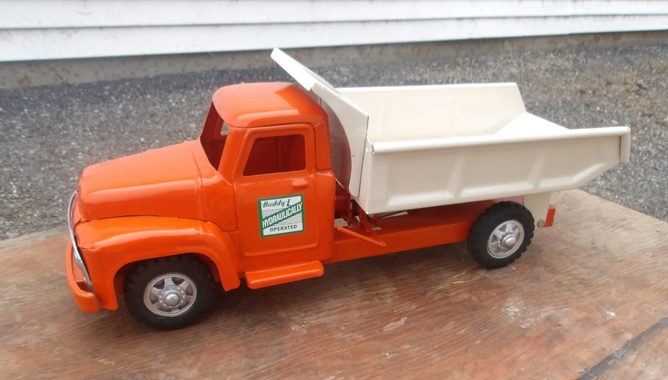 Camión de volteo hidráulico Buddy L vintage hermoso restauración acero prensado Foto 2 de 4
