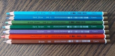 Koh-I-Noor Hardtmuth Polycolor Pencils Set Of 7 Random Colors LIGHTLY USED