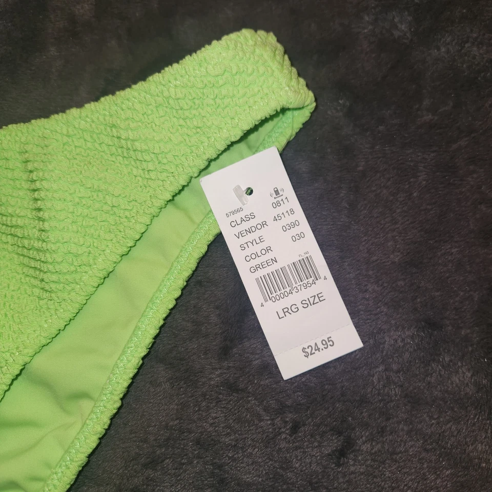 Parte inferior de biquíni LA Hearts by PacSun verde Riviera corte alto tamanho GRANDE - Imagem 3 de 4