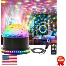 Disco Ball Light with Remote Control RGB Sound Activated Strobe Lamp for