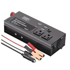 500W Power Inverter DC 12V to 110V Car Charger Converter with Dual Black 500W
