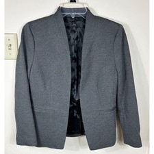 J.Crew Going Out Blazer Women 6 Gray Open Front Professional Stretch Twill Work
