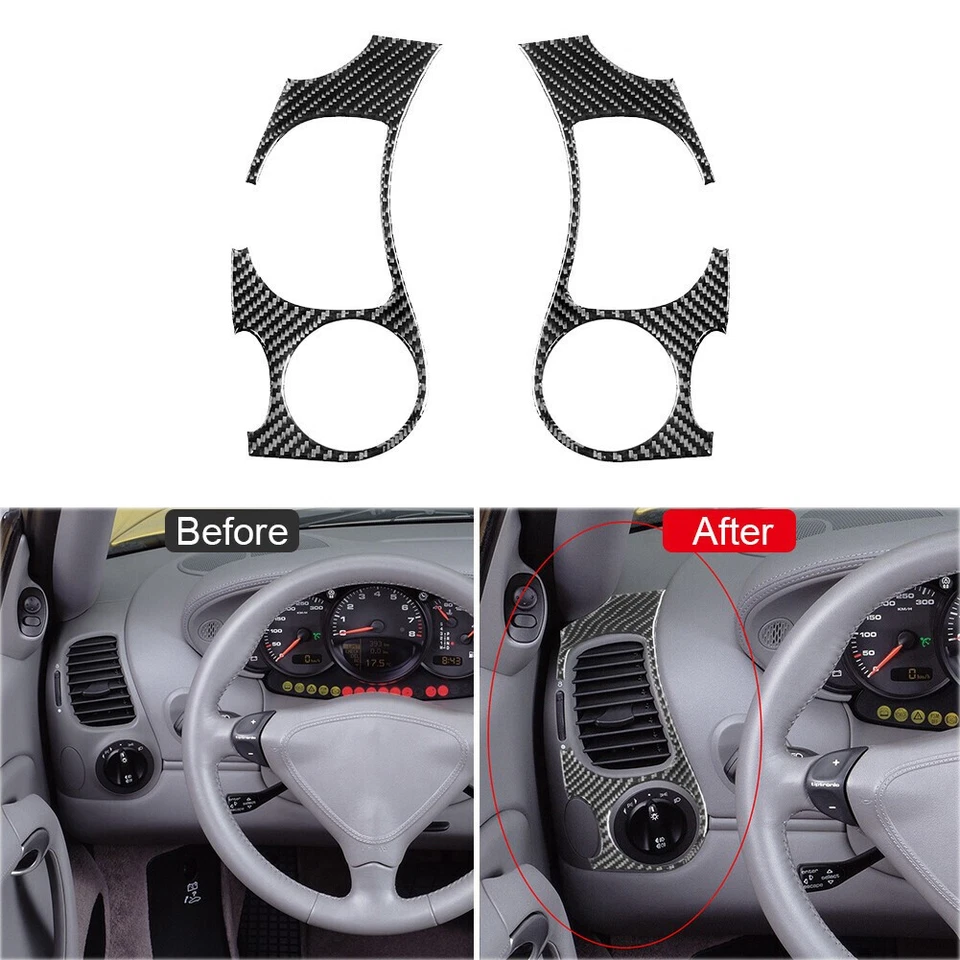 Cubierta decorativa interior de fibra de carbono 13 piezas para Porsche Boxster/996 98-04 Foto 2 de 4