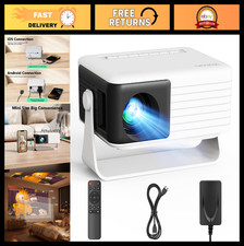 Ultra-Compact Mini Projector 720P, 360  Stand, Auto Keystone, 50 Zoom, HDMI/USB