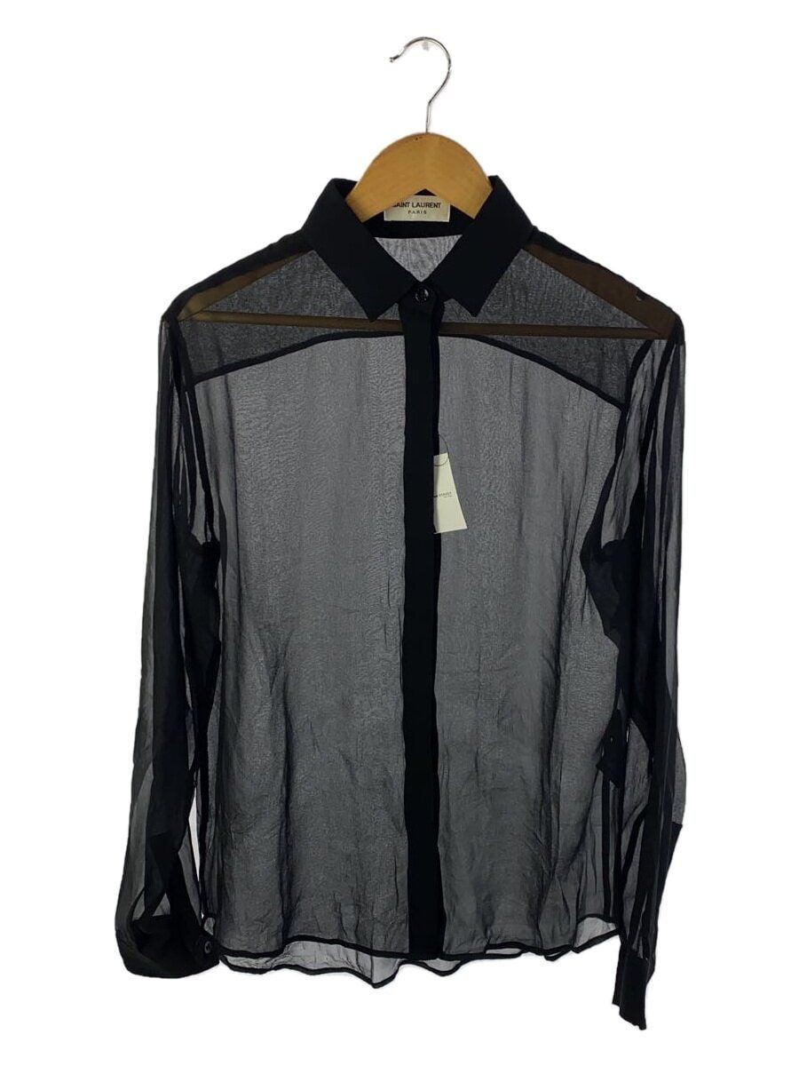 SAINT LAURENT altra camicia OMAGGIO seta nera BLK 465896 usata