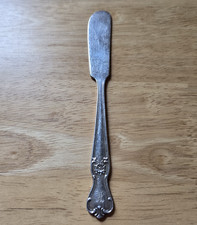 Old Company Plate Signature 1950 6" Silverplate Butter Spreader Knife Monogram H