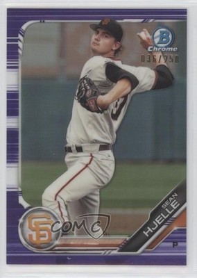2019 Bowman Draft Chrome Purple Refractor 36/250 Sean Hjelle #BDC-159 0b0