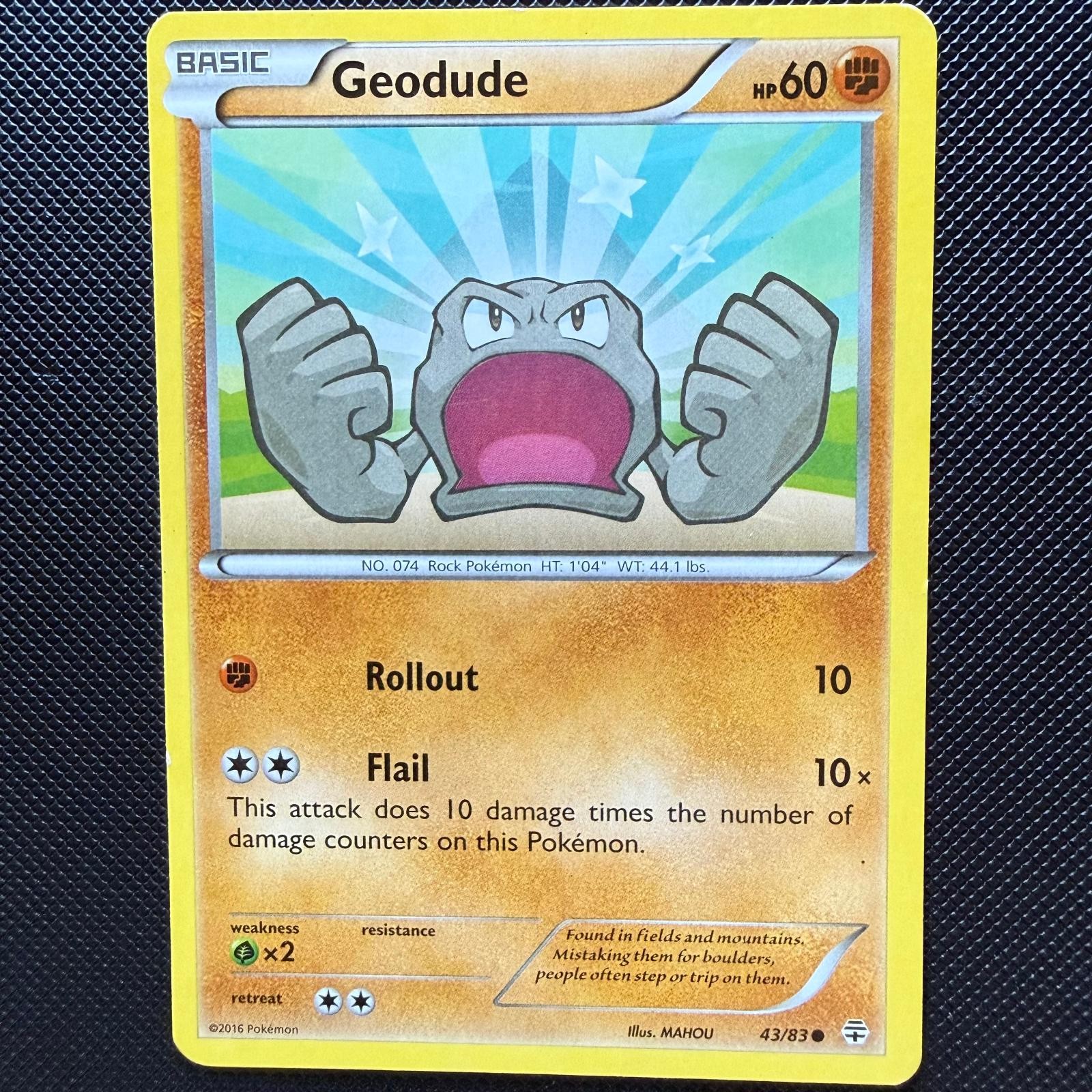 Geodude 43/83 Common Generations Pokemon Moderately Played