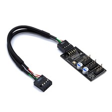 9Pin USB Hub Connector USB Splitter 1 to 3 USB2.0 9Pin Header Board Cable5916