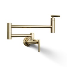 KOHLER Contemporary Wall-Mount Pot Filler Kitchen Faucet Vibrant French Gold