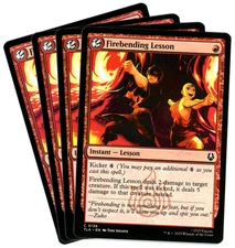 x4 Firebending Lesson - 0138 - Avatar: The Last Airbender TLA - MTG - NM/M