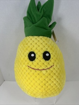 15'' Fiesta Pineapple Mai Tai Plush w/ Flower Girl Yellow Green Stuffed