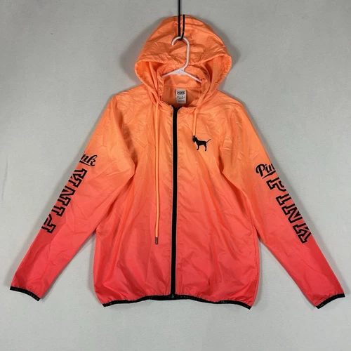 UNDERCOVER Giacca a vento Victorias Secret ROSA Ombre Anorak donna XS S full zip leggera