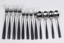 (12) Studio William Tilia - Mirror Stainless Flatware Replacement Lot Fork Spoon
