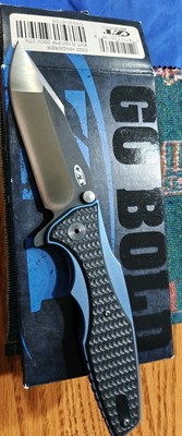 DISCONTINUED Zero Tolerance 0393 Rick Hinderer Knife Plain Edge  ZT0393GLCF Used