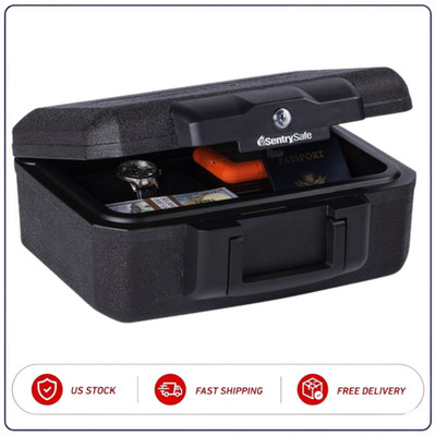 SentrySafe 1200 Fire-Resistant Safe Box Key Lock 0.18 Cu Ft Black