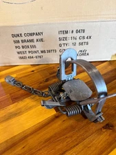1 New Duke 1.75 4x4 Coil Spring Trap BRAND NEW JUST $14.00  0478 Raccoon 4X
