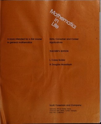 Mathematics in life: Skills, consumer and career applications L.