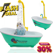 Parrot Automatic Bathtub with Shower Cute Durable Bird Bath Shower