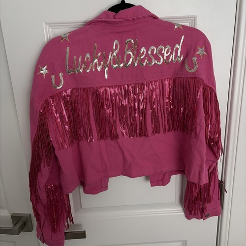 Pink Cowboy Jacket Lucky And Blessed