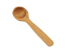 Mini-Holzlöffel 8 cm Kirschholz – für Zucker, Salz, Gewürze, rund