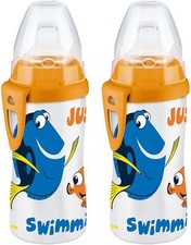 NUK Finding Dory Active Cup 10oz, 2 Count Pack of 1   BPA Free, Spill Proof Si
