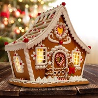 Christmas Paradise 48200 - Led Lebkuchenhaus, 23 Cm, Polyclay
