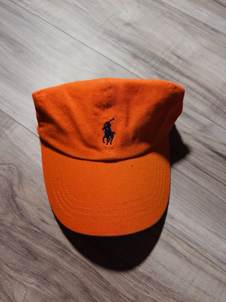 Polo Ralph Lauren Vintage Correa Trasera Sombrero Naranja/Azul Talla Única Para Todos Foto 2 de 4
