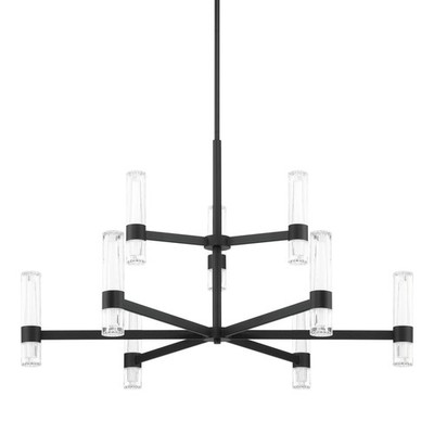 Thesis 207312A Ristretto 18 Light 42''W Abstract LED Chandelier - Black