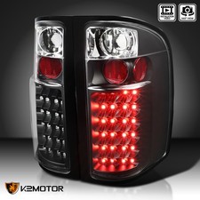 Black Fits 2007-2013 Chevy Silverado 1500 2500 3500hd Led Tail Lights Lamps Lr