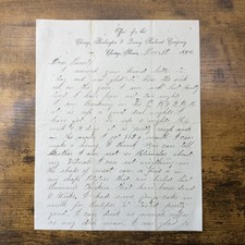 1880 Letter Chicago Burlington & Quincy RR CB&Q Brakeman History