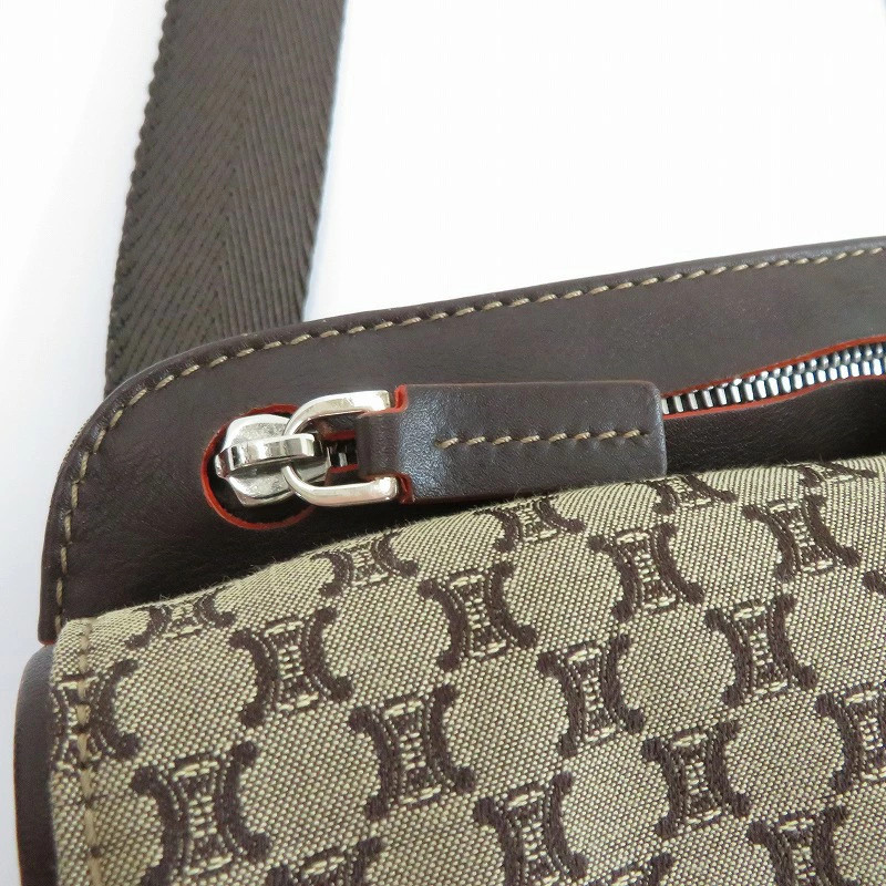 Celine Macadam Pattern Beige Canvas Shoulder Bag … - image 3