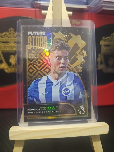Stefanos Tzimas Rookie 1/1 Future Stars🌟Topps Gold 2025-26 Brighton Hove Albion