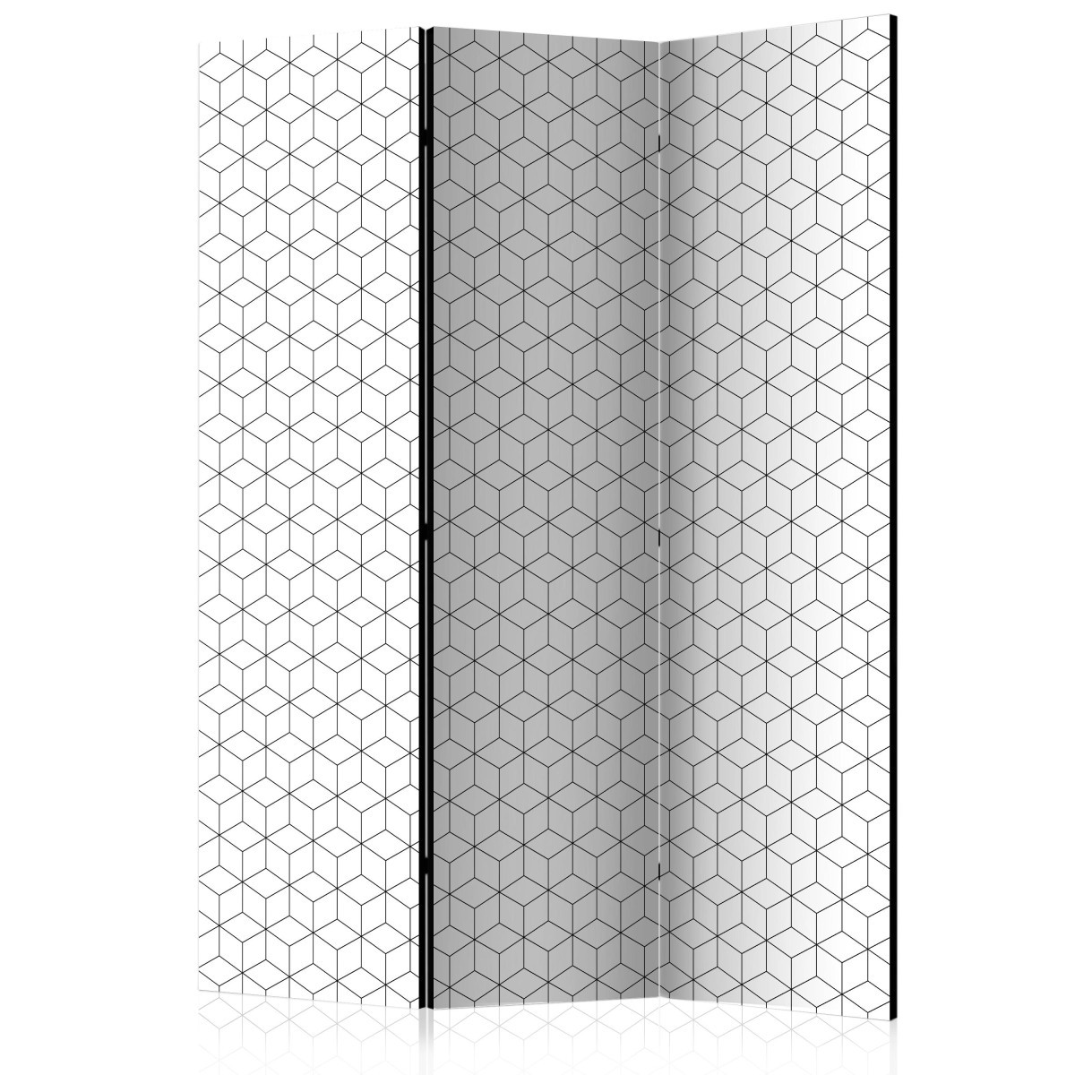 Paravent 3 volets pour bureau à la maison motif géométrique