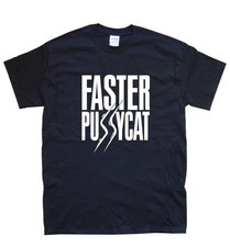 SCHNELLERES PUSSYCAT T-SHIRT alle Größen S M L XL XXL 3 4 XL schwarz weiß