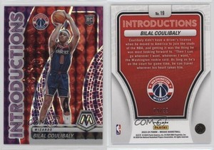 2023 Panini Mosaic Introductions Purple Prizm /99 Bilal Coulibaly #19 Rookie RC