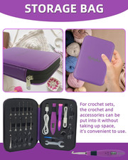Light up Crochet Hooks Set-18 Sizes Digital Crochet Hook with Counter 2.0 14....