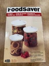 FoodSaver 3 Piece BPA-free Vacuum Storage Canister Set. Brand New In Open Box!