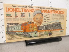 newspaper ad 1953 LIONEL toy train playset magnetraction NESTLE'S hot cocoa mix