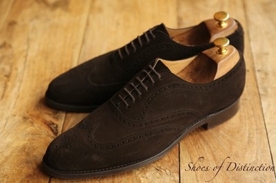 Church's Berlin Brown Suede Oxford Brogue Shoes UK G US EU 42