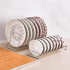 Small Dish Drainer with Drainboard, Stainless Steel Bowl Drying Rack for Kitchen