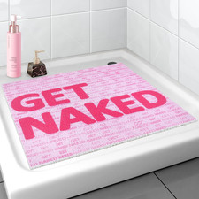 Shower Mat Non-Slip Square - 24X24 Inch Soft Comfortable Bath Mats with Drainage