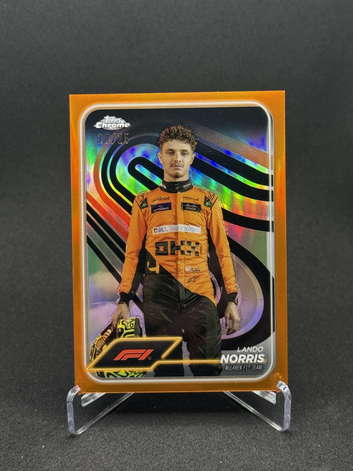 2024 Topps Chrome Formula 1 - F1 Drivers Lando Norris #7 Orange Refractor 20/25
